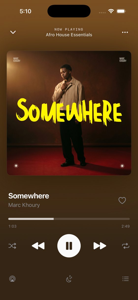 Now Playing: Somewhere by Marc Khoury from Afro House Essentials
